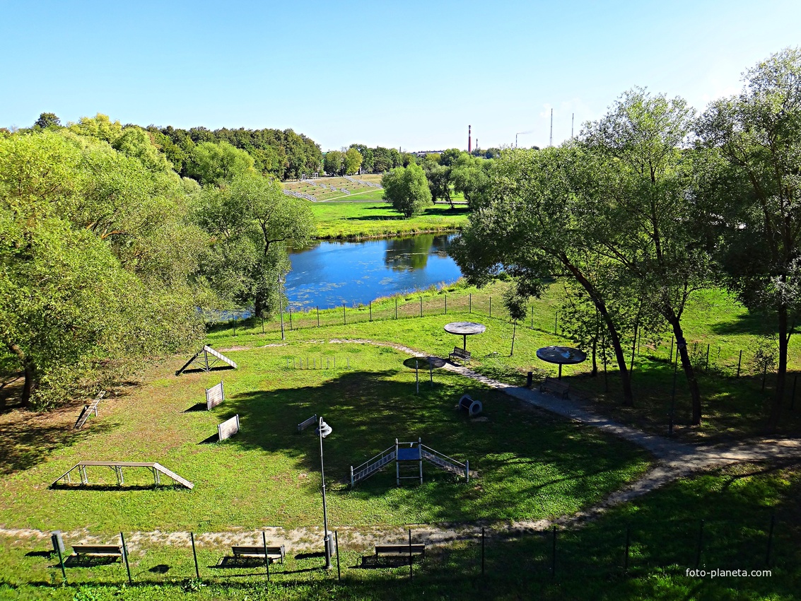 Парк усадьбы Кривякино. Место для выгула собак и озеро Круглое.