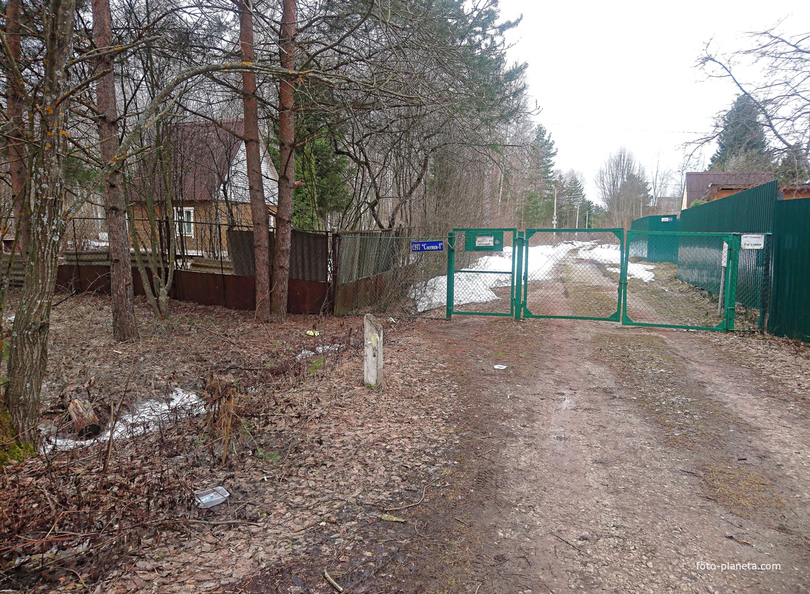 Въездные ворота в СНТ &quot;Сосенки-1&quot;. 1-я улица.