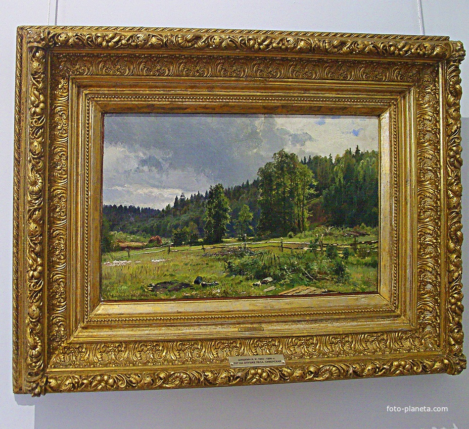 Музей пейзажа в старинном купеческом особняке конца XVIII в. (доме Философова, также известном как дом Грошева — Подгорнова). Шишкин И.И. &quot;Луг на опушке леса. Сиверская&quot;.