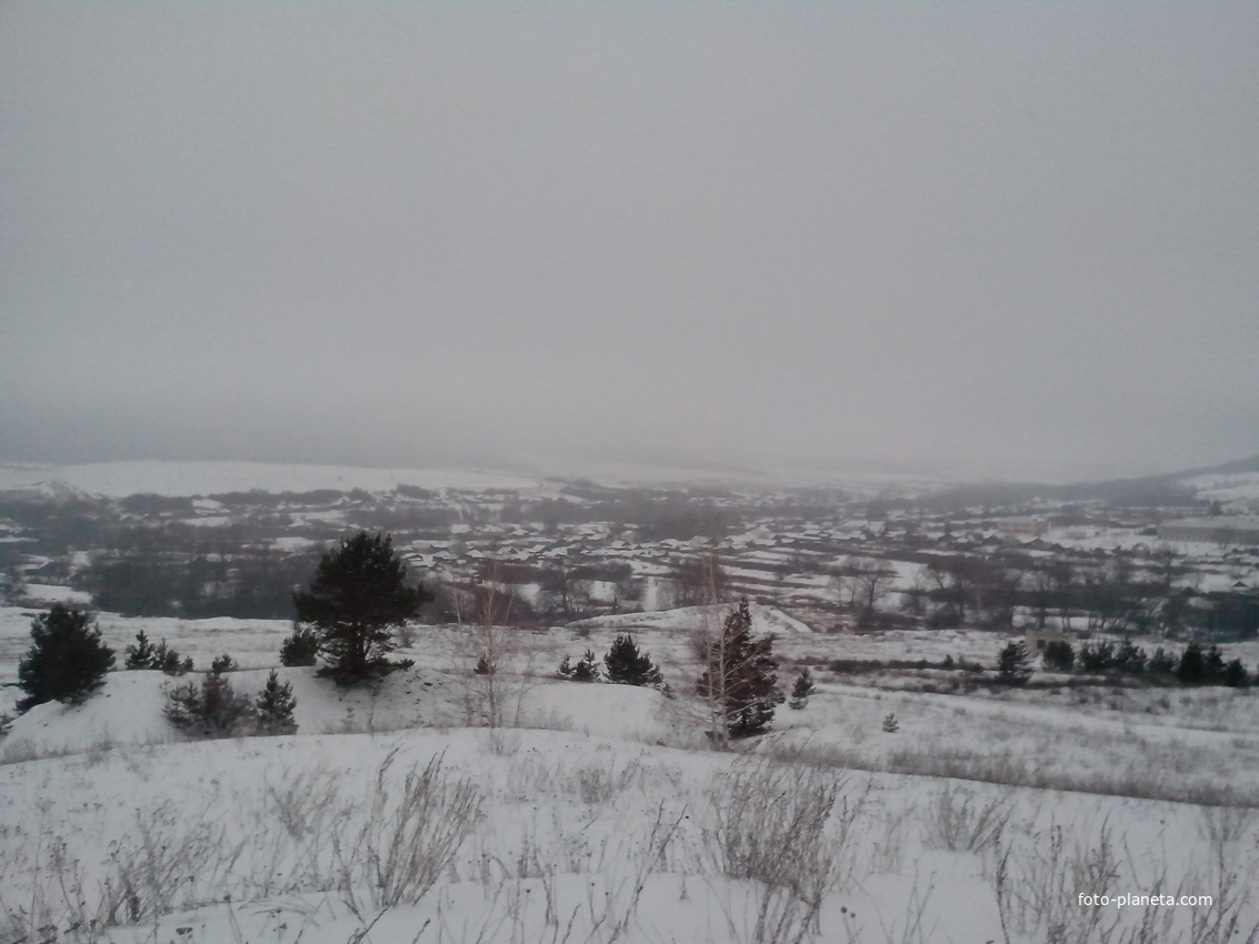 Вид на село зима 2014г