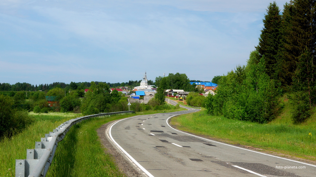 Въезд в село со стороны Порвы