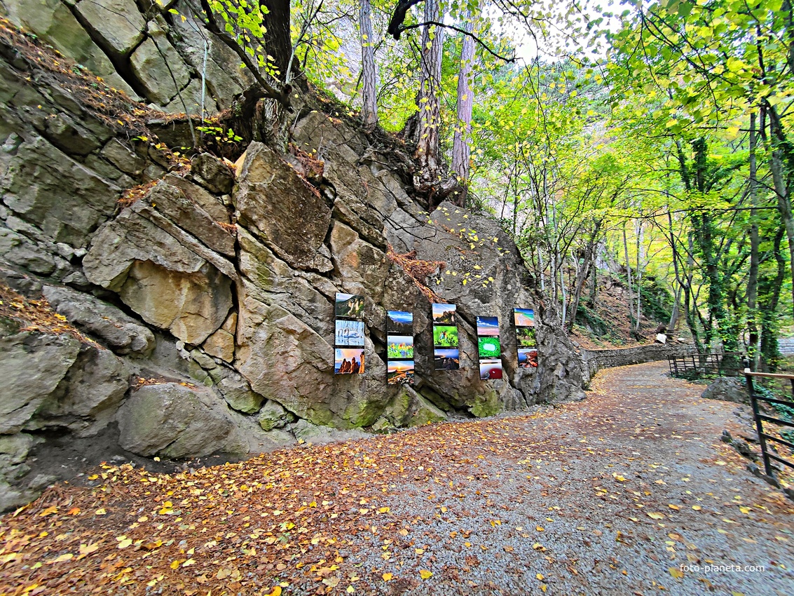 Тропа к водопаду Уча́н-Су́ на территории Ялтинского государственного горно-лесного заповедника.