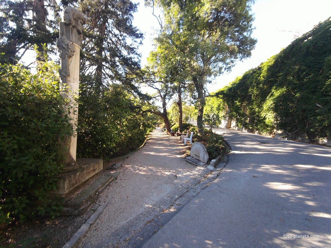 Царская, Горизонтальная, Солнечная тропа вдоль ЮБК от Ливад. дворца до санат. им. Розы Люксембург в Гаспре. По ней любил гулять Николай II с семьёй, поэтому – Царская. После революции тропу переименовали в Солнечную. Начало тропы в Ливад. парке.