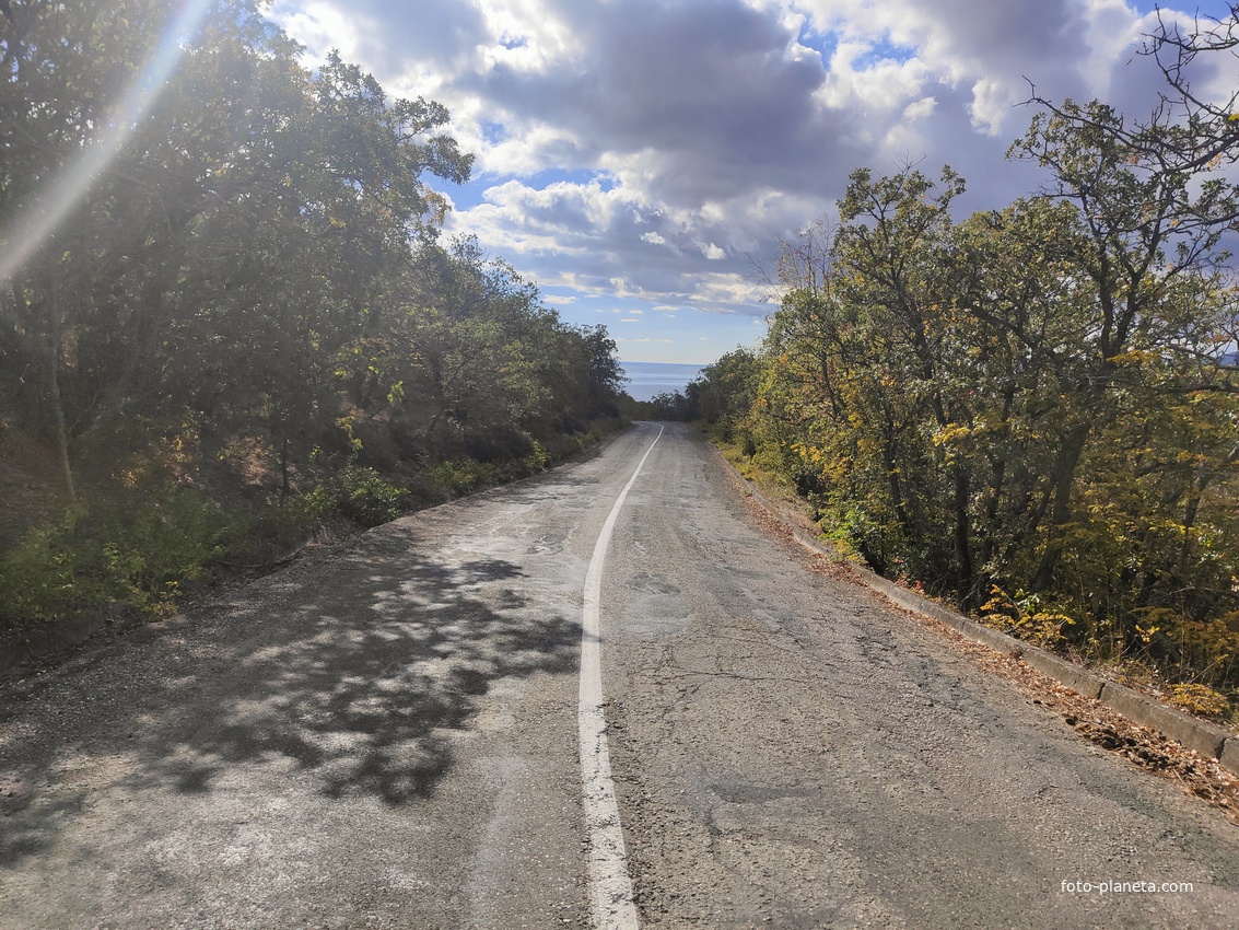 Дорога от Алуштинского шоссе к СОСЛ МЭИ "Алушта".