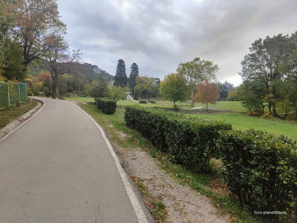 Массандровский дворцово-парковый ансамбль. Парк был заложен в 1822 году на месте грабового леса немецким садовником Карлом Кебахом.