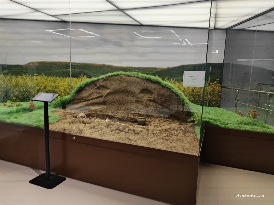 Исторический музей на улице Соборной, 22. Экспозиция «За тысячи лет до нас». Славянский курган XI-XII вв. в разрезе.