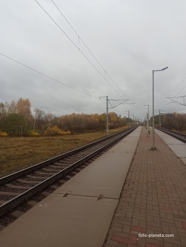 Железнодорожная станция Старая Рудня. Вид на ул. Заречная