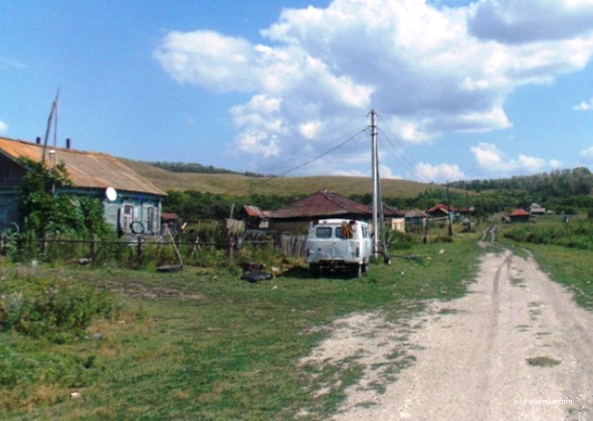 Вид села до пожара 2010 года/ на холме Гузиков лес