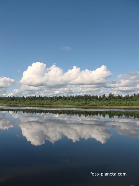 Ханты-Мансийский автономный округ-Юграю Река Ляпин. Июль 2011 года.