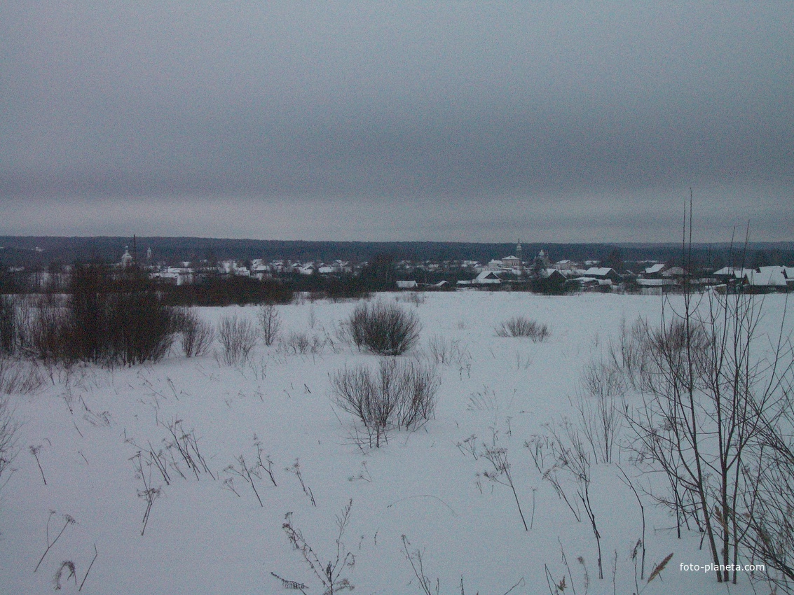 Волшебное Место! Вид на Борок со стороны бора. Вечер. Март 2011