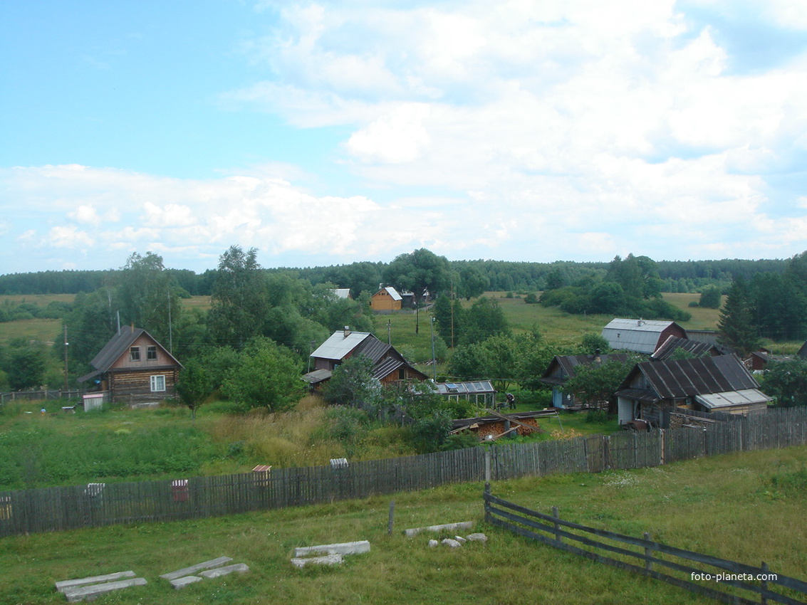 Вид на деревню с крыши