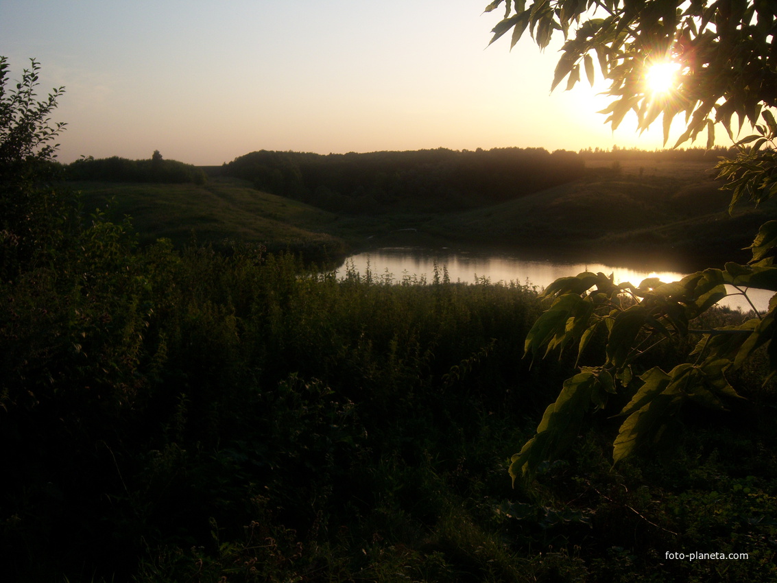 Вечер в июле 2011 г. в  деревне Букреевка Солнцевского района Курской области