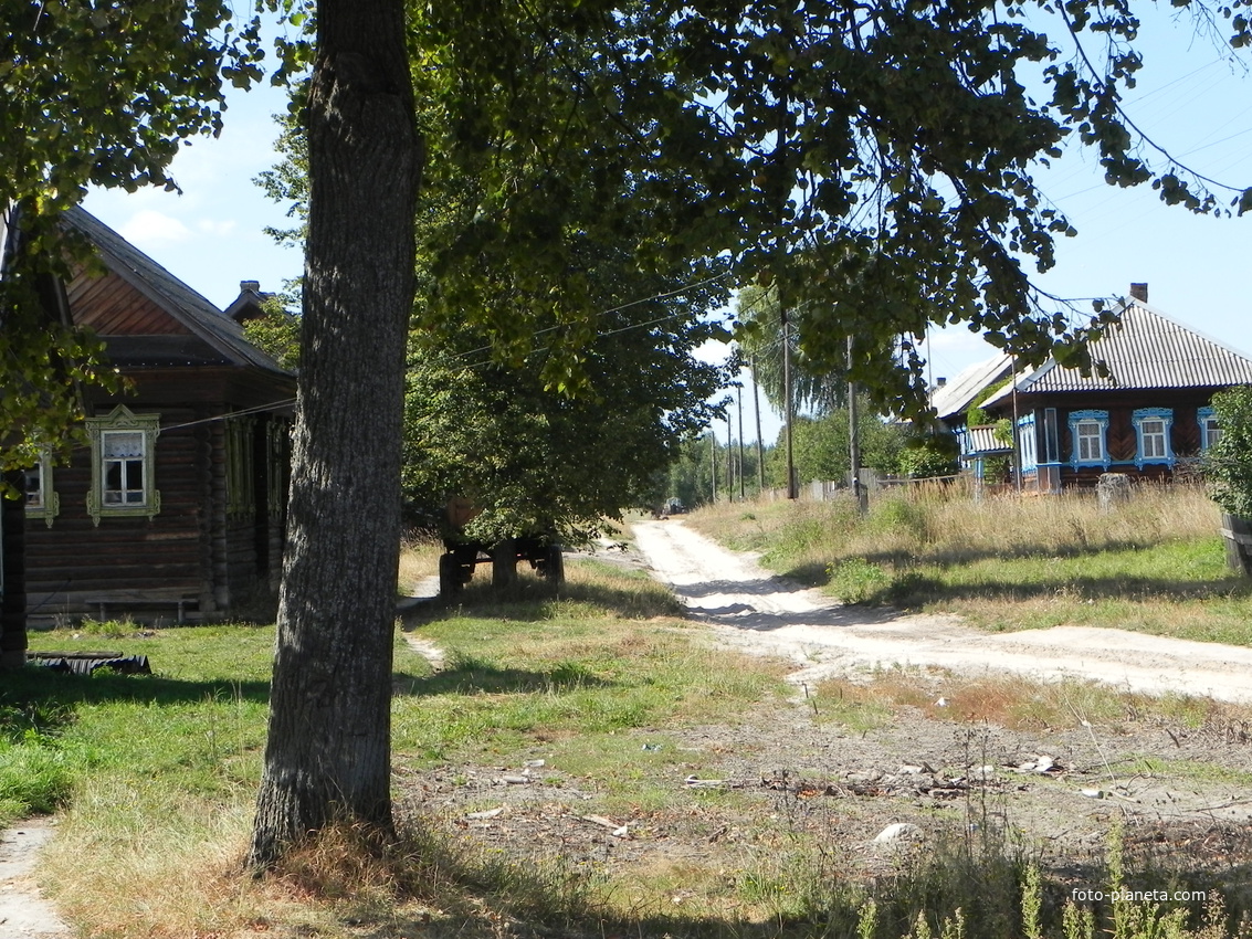 Слева дом Зарубиных справа Мякининых