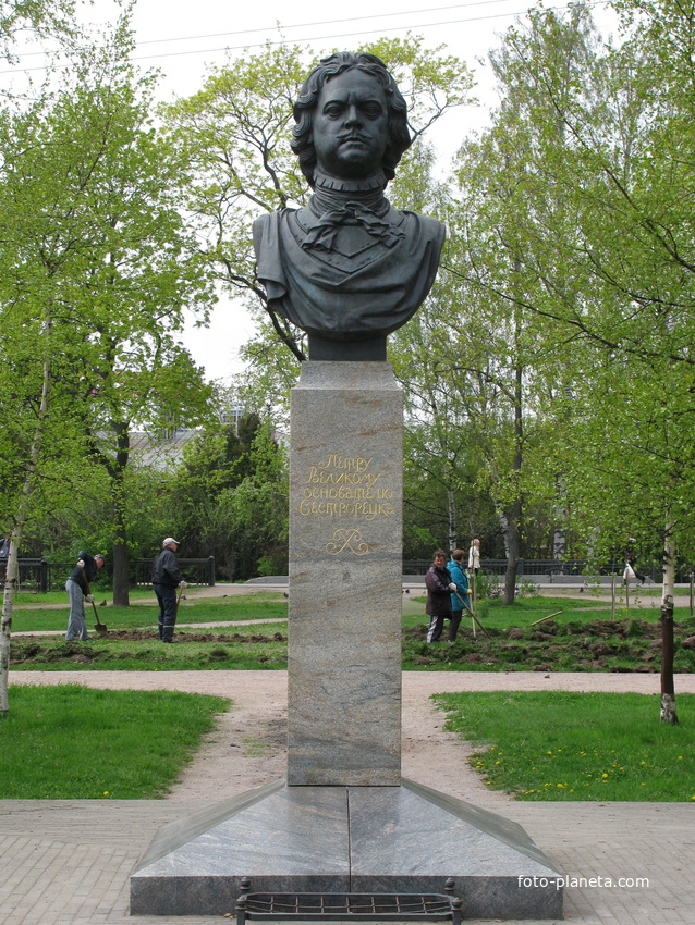 Памятник Петру Первому у Сестрорецкоя администрации.