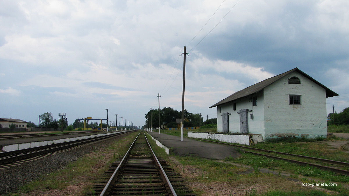 Платформы станции Ельск, июль 2010г.