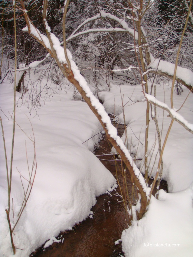 Зима в Илешево, речушка Николинка