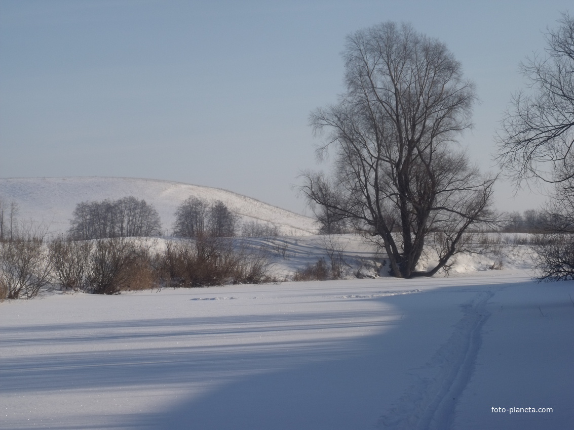 Река Бирь, зима