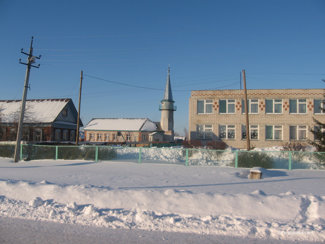 Татарское Танаево. Школа и мечеть.