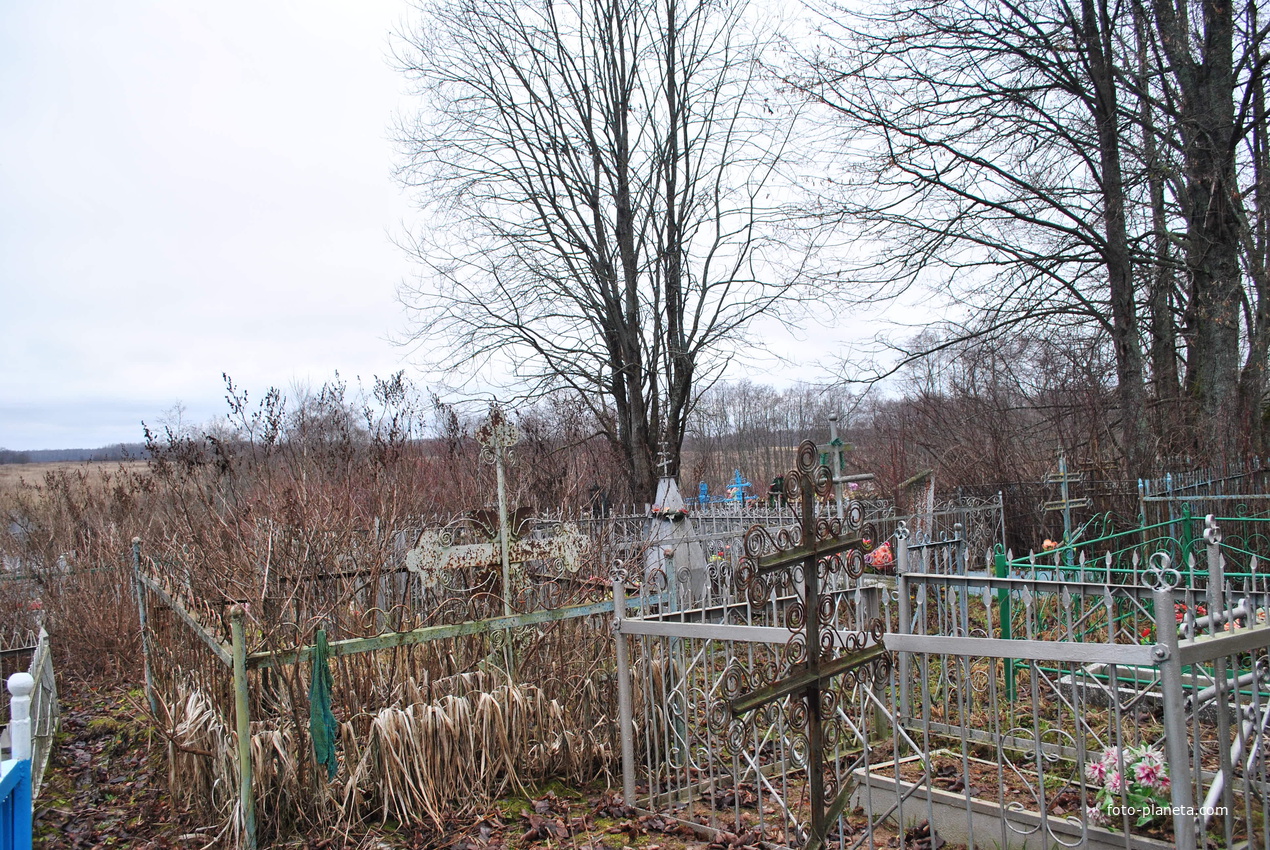 на кладбище