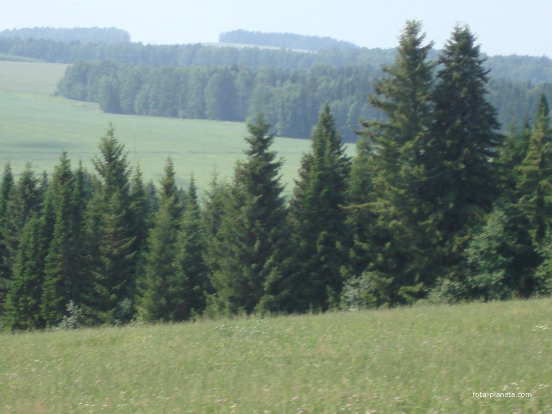 за пределами деревни