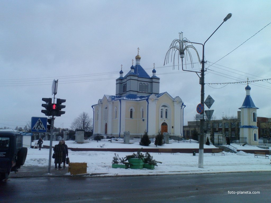 Зіма ў Дзяржынску Церковь