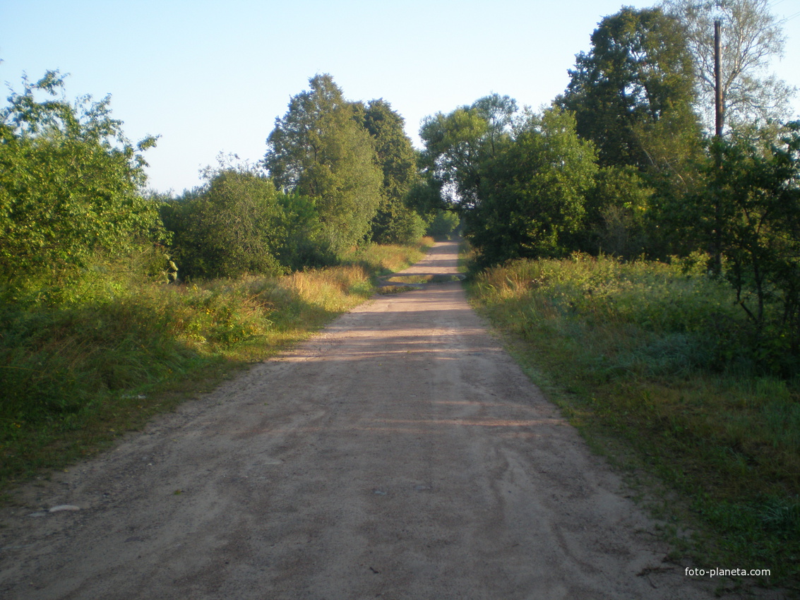 Дорога в деревне Шупени
