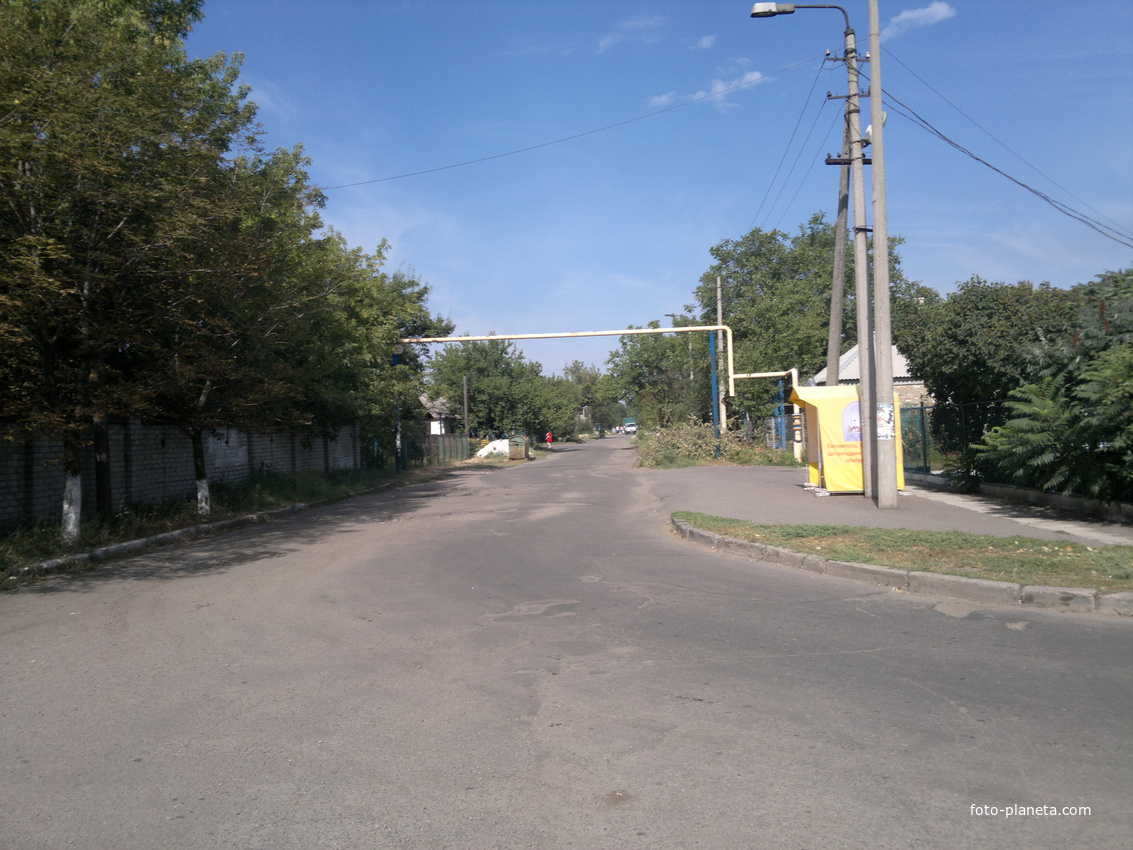 Ясиноватая. Улица Скрыпника.