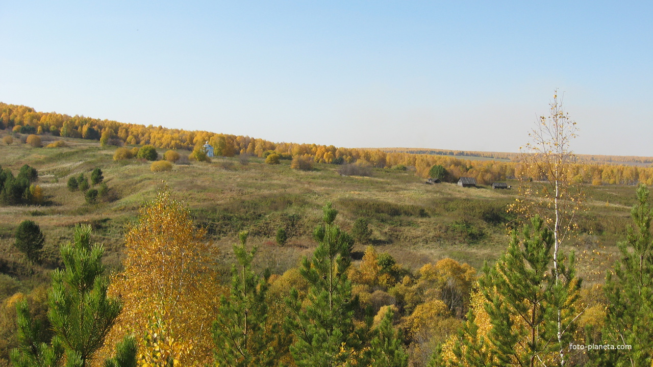 Вид на деревню со скалы Даниила Ачинского