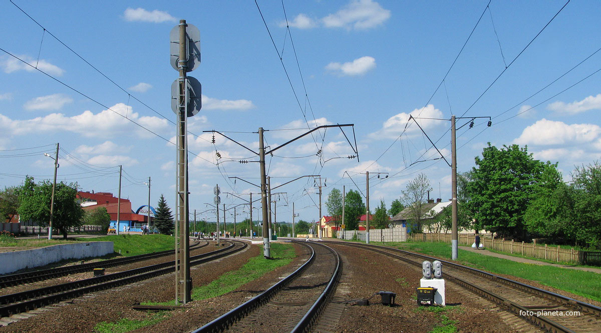 Станция Беларусь, вид в сторону Молодечно