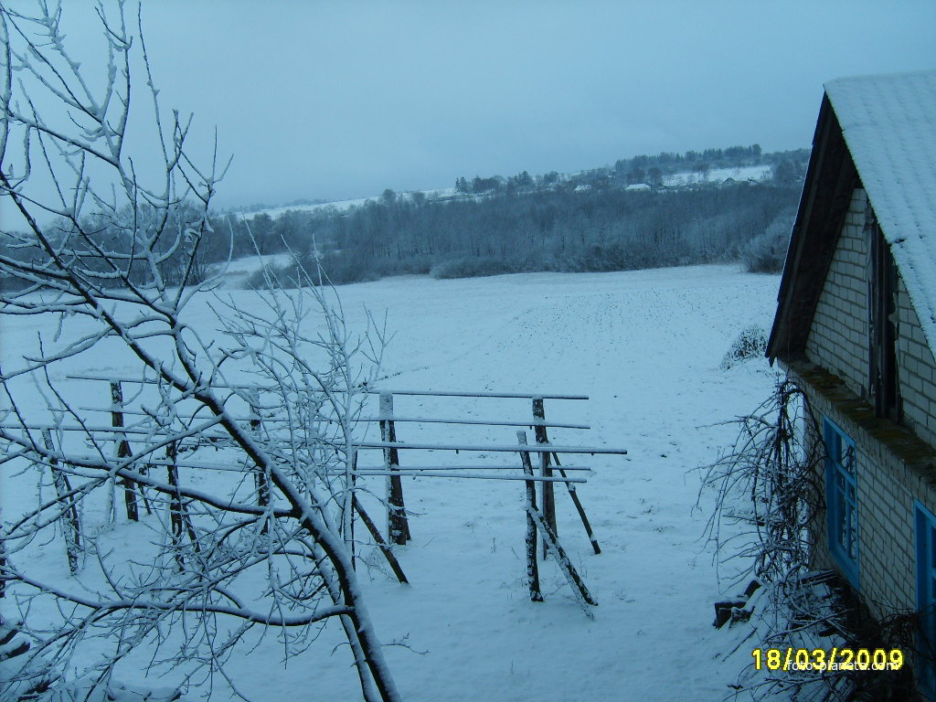 Вид з горища батьківської хати.