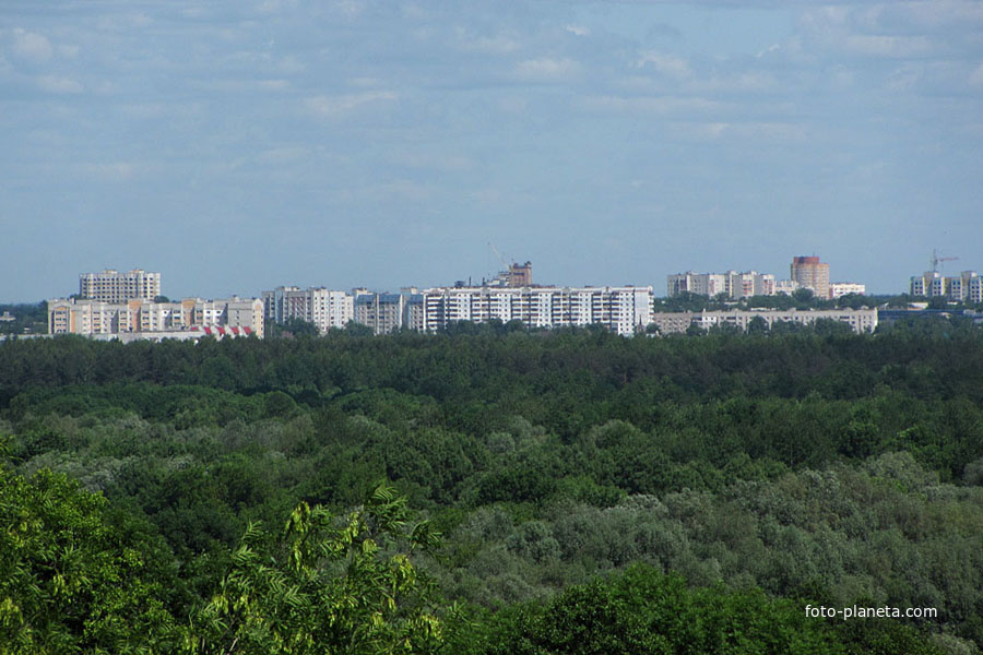 Вид на Фокинский район от монастыря.
