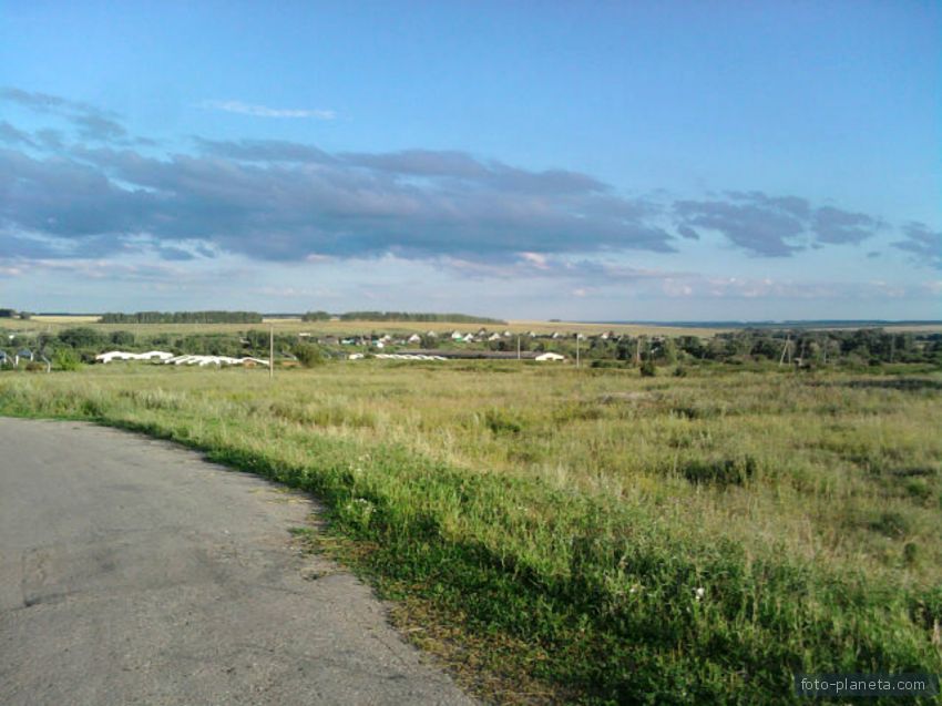 Вид на Приволье с дороги Бутурлино-Приволье