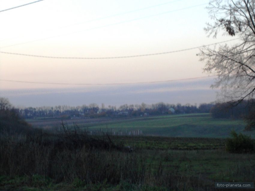 Вид на село Просяное.