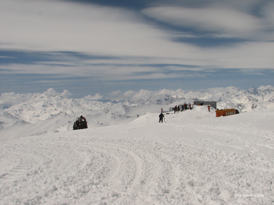 Лыжная трасса на Эльбрусе