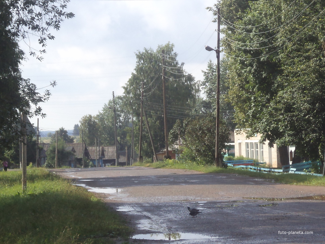 После дождя ул.Ленина . Село Порез
