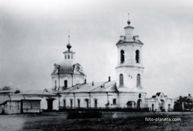 Никольский храм в с. Промзино. Находился на месте нынешних кинотеатра и РДК. Фото 1910-х годов