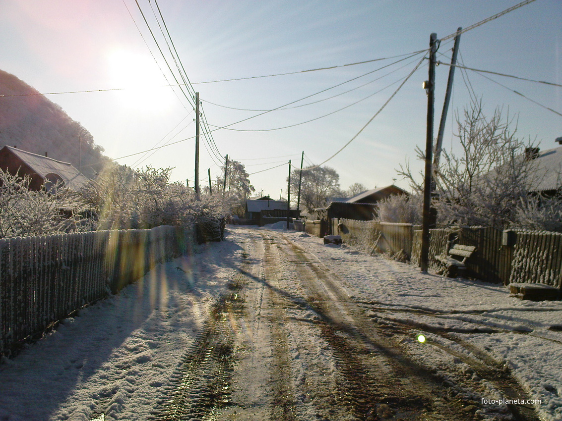 зимняя улица в Перевале