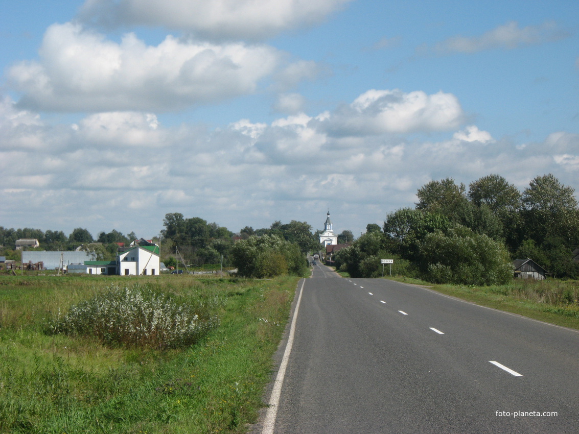 Вид на деревню со стороны Добринева