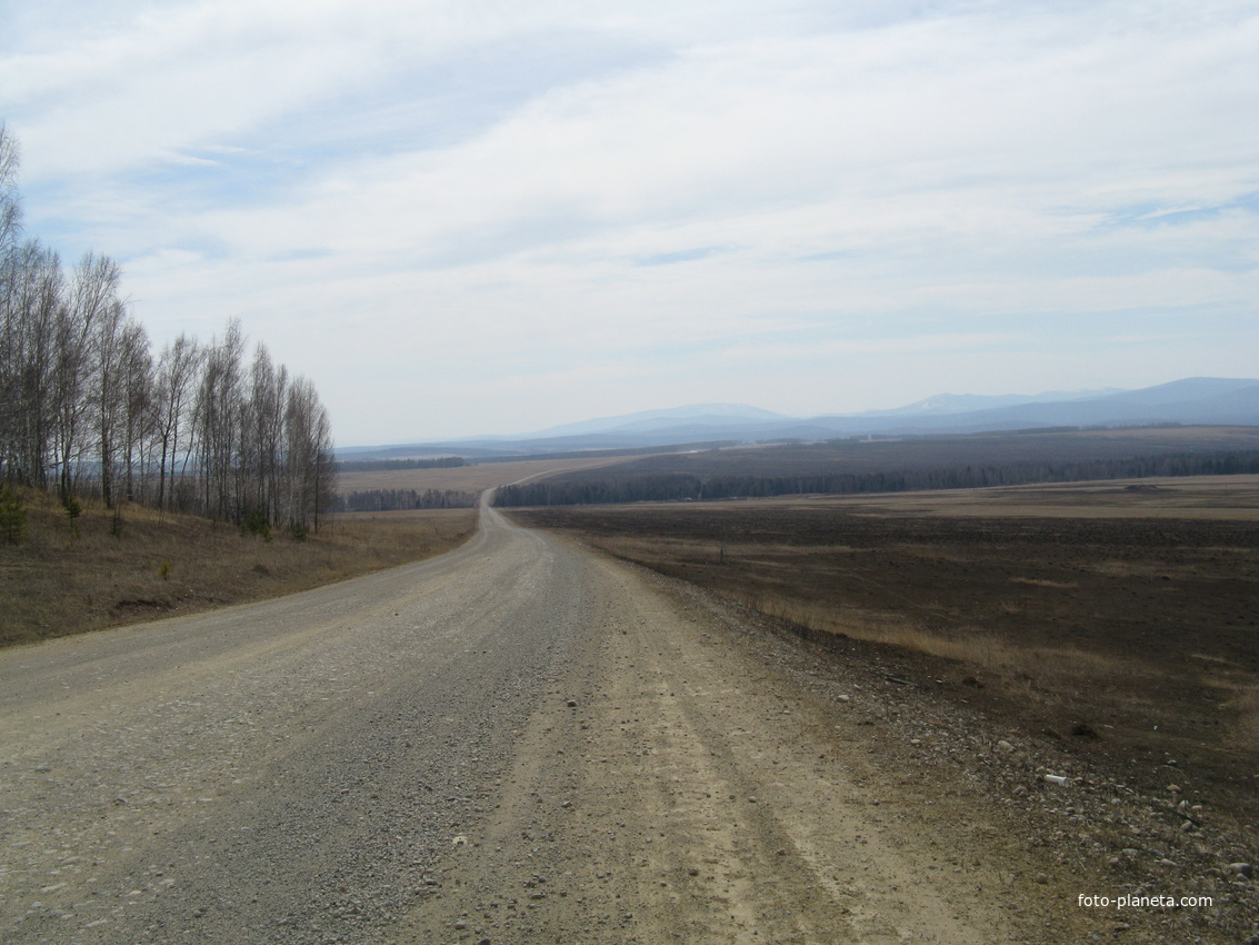 Спуск перед с. Вершино-Рыбное со стороны Партизанского