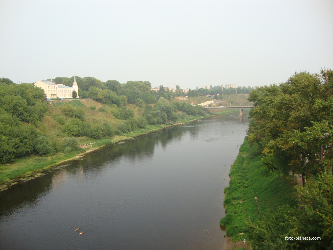 Волга, вид с Ржевского моста.