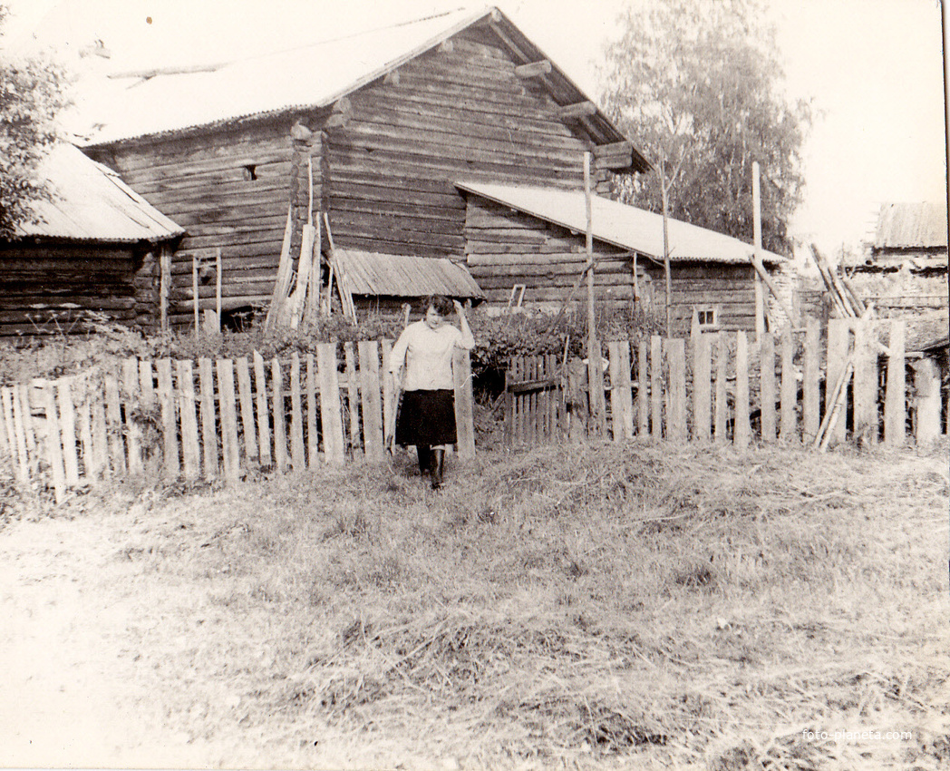 Отчий дом в Пожарах со двора 1980г.