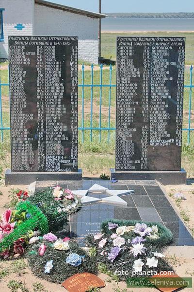 Мемориальные стеллы с именами павших и умерших участников войны