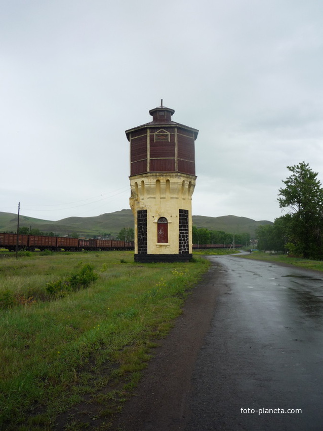 Водонапорная башня и станция Копьёво