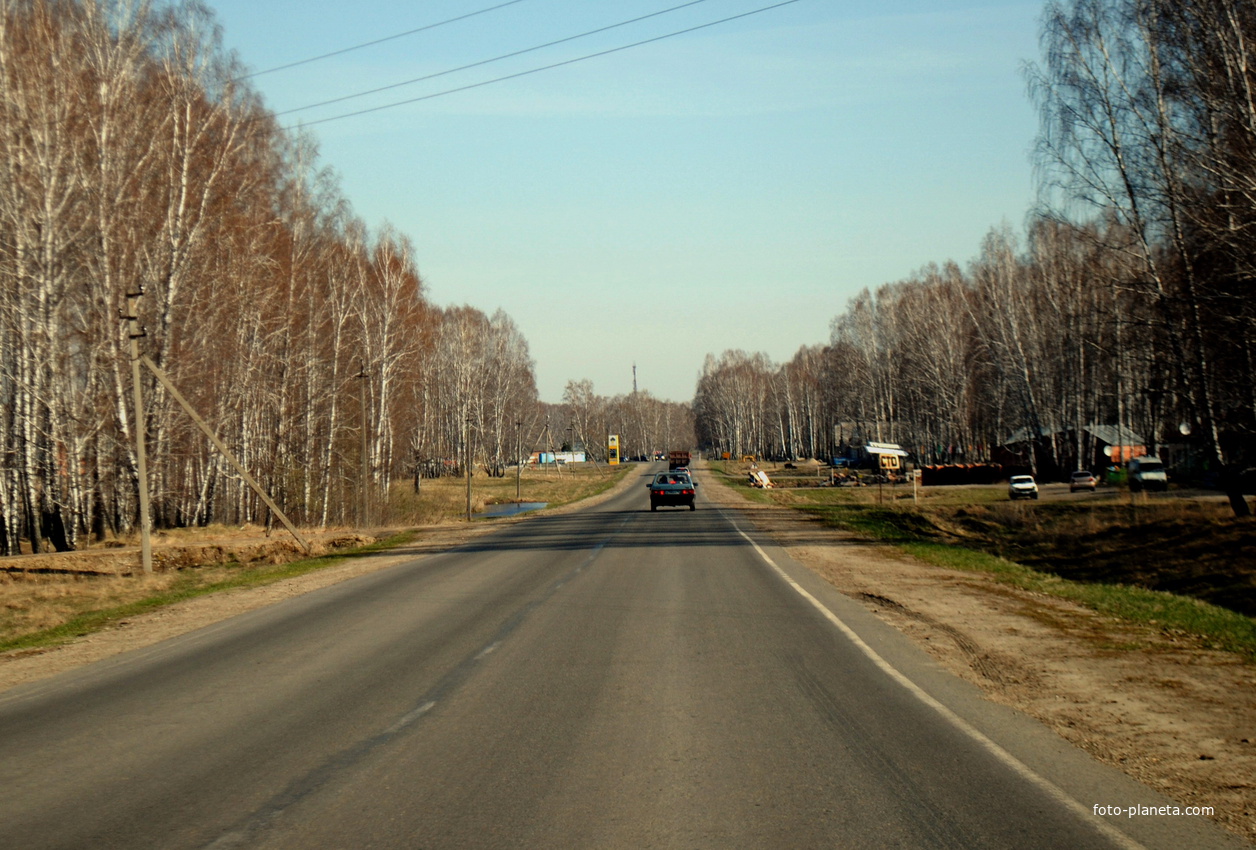Въезд со стороны Новосибирска