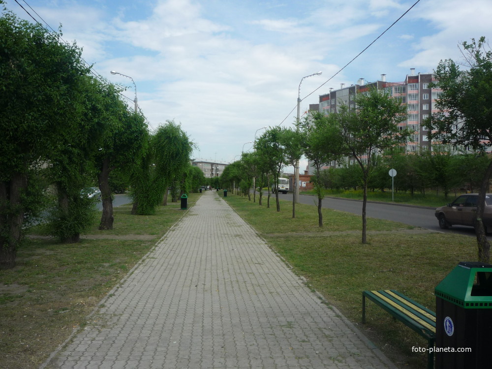 Аллея на окраине Красноярска