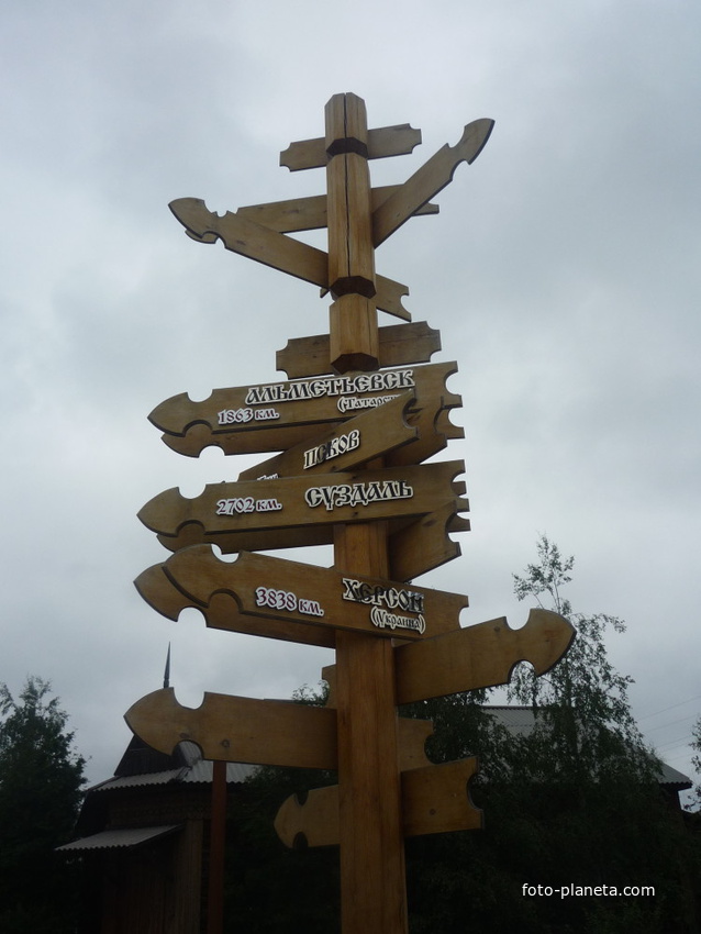 Историко-культурный центр «Старый Сургут», список городов-побратимов (с указанием расстояний)