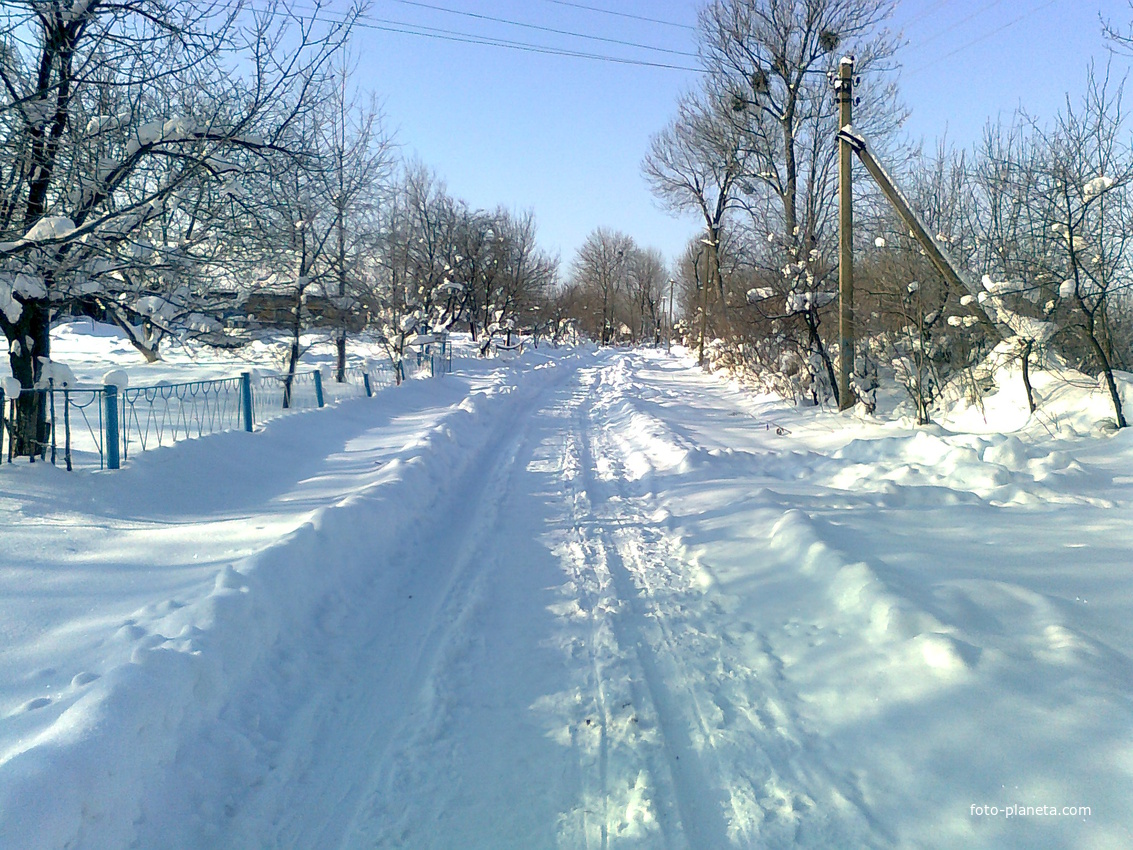 с.Байраковка Улица зимой