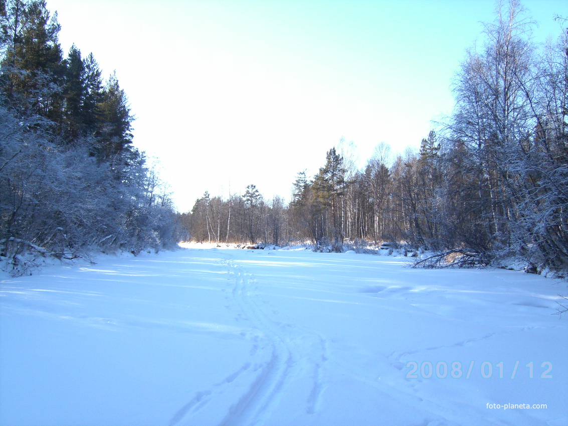 Юрюзань зимой (д.Александровка)