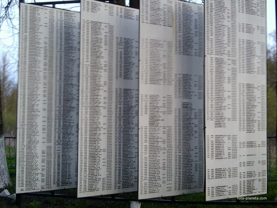 списки захоронённых солдат в деревни Кипино