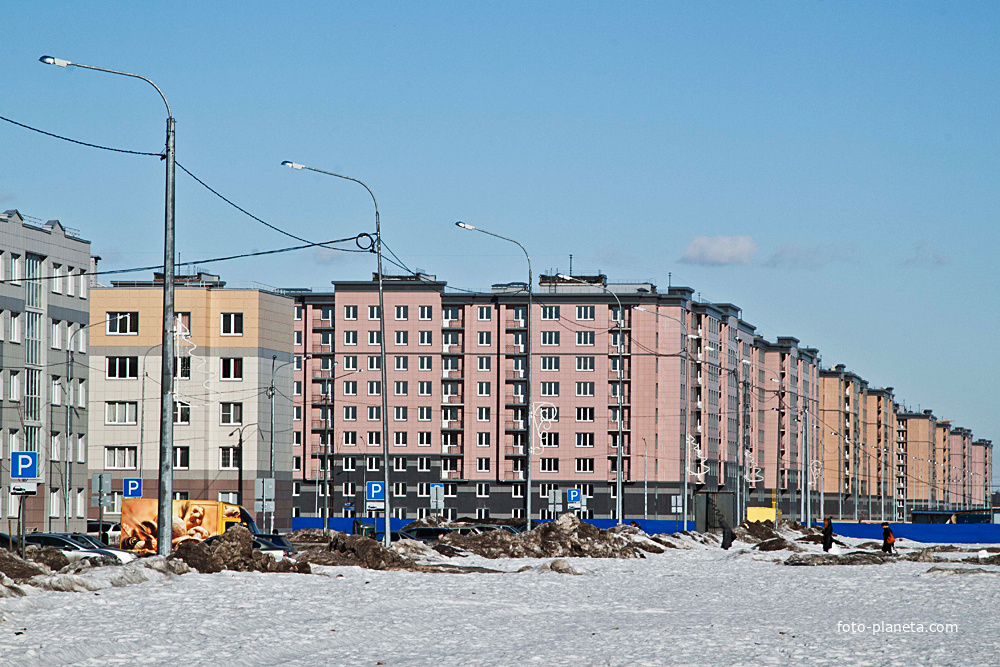 Славянка. Дома на Колпинском шоссе.